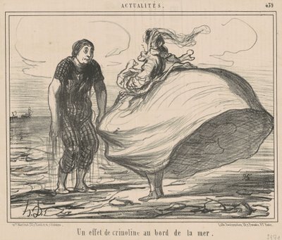 Efekt krynoliny nad morzem autorstwa Honoré Daumier