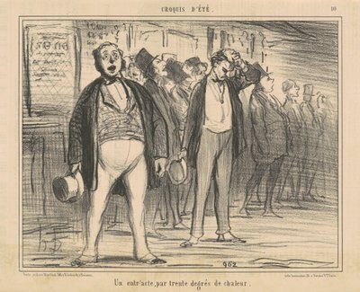 Przerwa w trzydziestostopniowym upale autorstwa Honoré Daumier