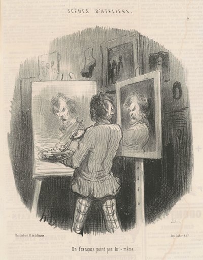 Malowany przez siebie Francuz autorstwa Honoré Daumier