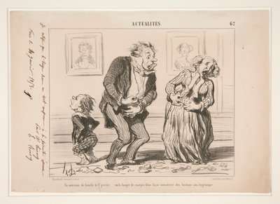 Rodzinne wnętrze 2 stycznia autorstwa Honoré Daumier