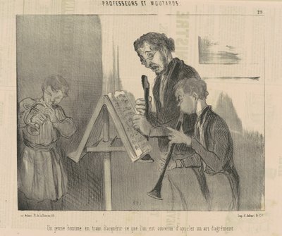 Młody człowiek w trakcie nabywania... sztuki przyjemności autorstwa Honoré Daumier