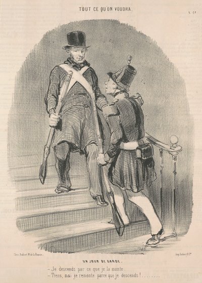 Dzień opieki autorstwa Honoré Daumier