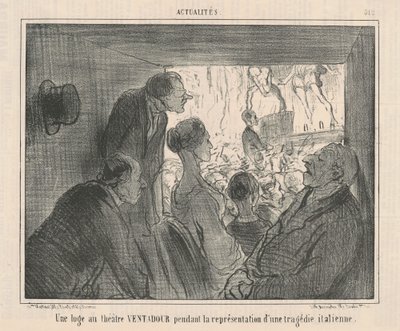 Pudełko w teatrze VENTADOUR... autorstwa Honoré Daumier