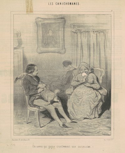 Siostrzeniec, który w okrutny sposób zdobywa majątek autorstwa Honoré Daumier