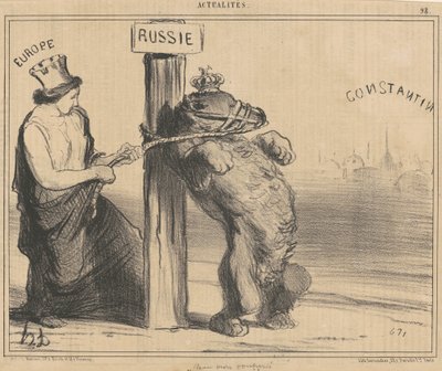 Zdenerwowany niedźwiedź autorstwa Honoré Daumier