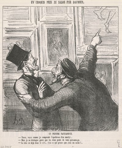 Kapryśny malarz autorstwa Honoré Daumier