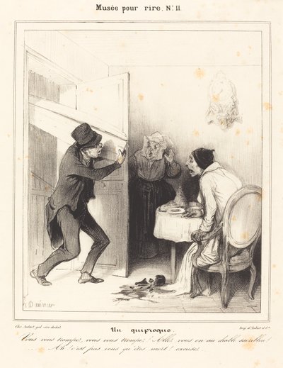 Nieporozumienie - mylisz się... idź... do piekła... autorstwa Honoré Daumier