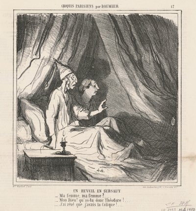 Nagłe przebudzenie autorstwa Honoré Daumier