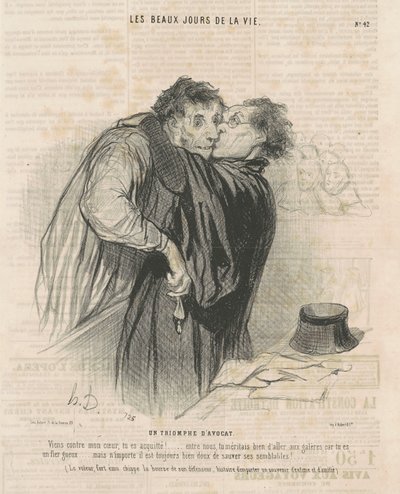 Triumf prawnika autorstwa Honoré Daumier