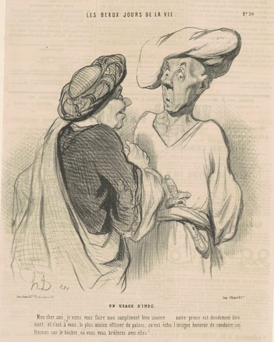 Zwyczaj z Indii autorstwa Honoré Daumier