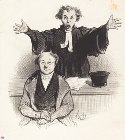 Wniosek o separację autorstwa Honoré Daumier