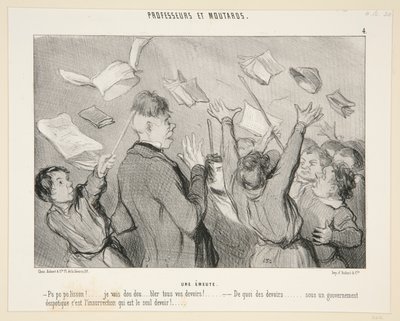 Zamieszki; #4 Profesorów i Musztard autorstwa Honoré Daumier