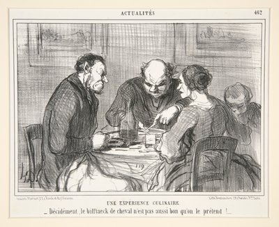 Kulinarne doświadczenie: zdecydowanie stek z konia n autorstwa Honoré Daumier