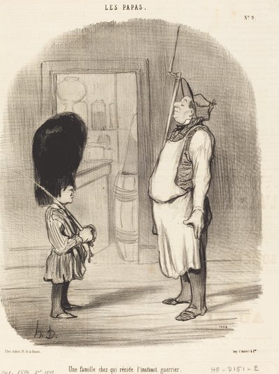 Rodzina, w której zamieszkuje instynkt wojownika autorstwa Honoré Daumier