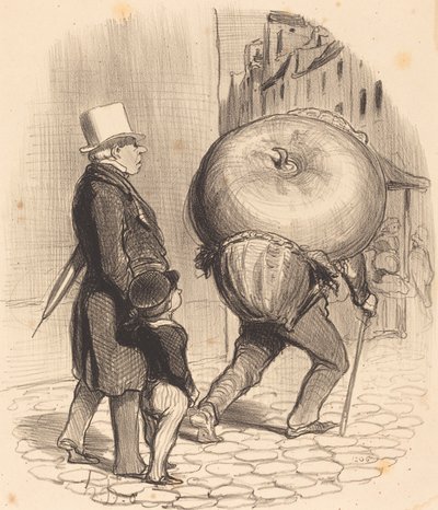 Lekcja botaniki autorstwa Honoré Daumier