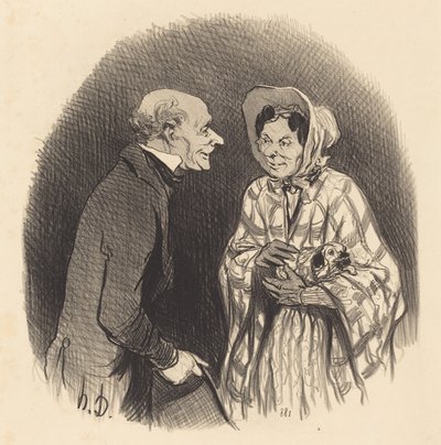 Nowa znajomość autorstwa Honoré Daumier