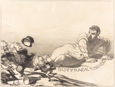 Panika liliputów... autorstwa Honoré Daumier