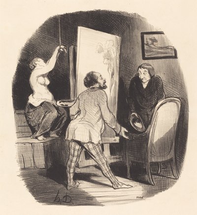 Trudna pozycja autorstwa Honoré Daumier