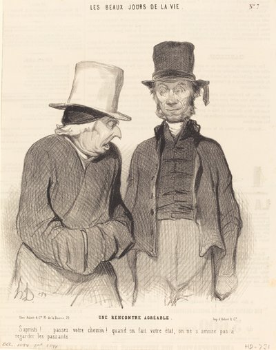 Przyjemne spotkanie autorstwa Honoré Daumier