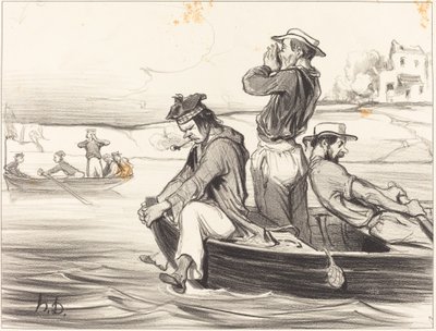 Spotkanie na otwartej wodzie autorstwa Honoré Daumier