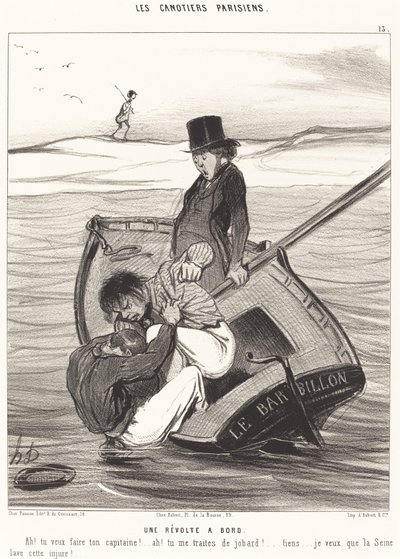 Bunt na pokładzie autorstwa Honoré Daumier