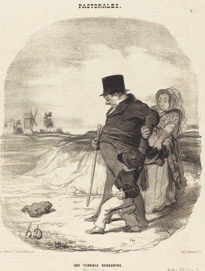 Straszne spotkanie autorstwa Honoré Daumier