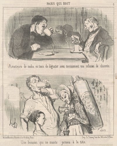 Napój, który nigdy nie trafia do twojej głowy autorstwa Honoré Daumier