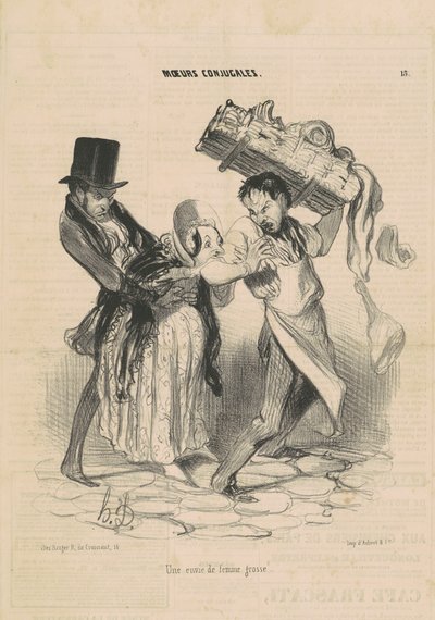 Pragnienie grubej kobiety autorstwa Honoré Daumier