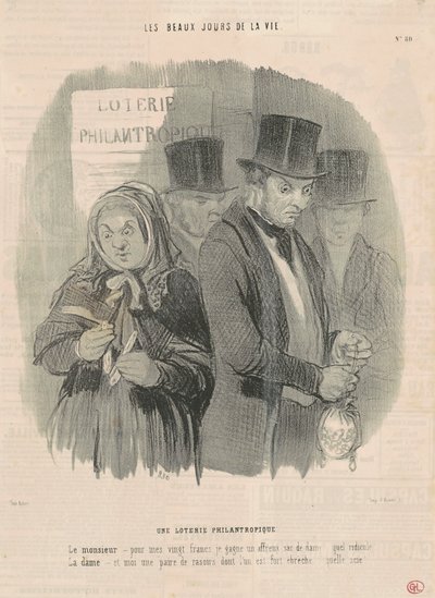 Loteria filantropijna autorstwa Honoré Daumier