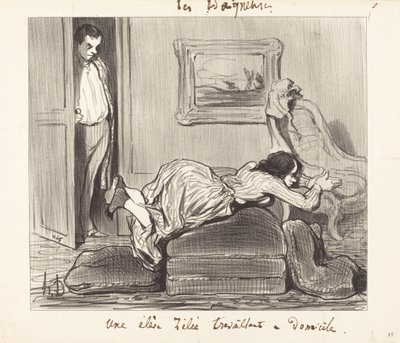 Elè... gorliwa praca z domu autorstwa Honoré Daumier