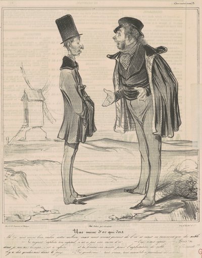 Uśpiona kopalnia złota autorstwa Honoré Daumier