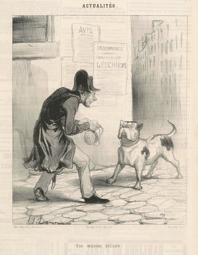 Delikatna misja autorstwa Honoré Daumier