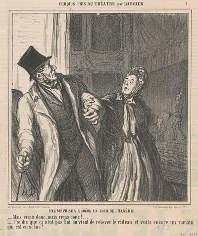 Nieporozumienie na odeonie... autorstwa Honoré Daumier