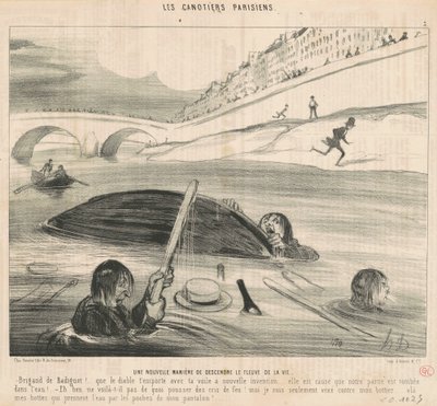 Nowy sposób na schodzenie po rzece życia autorstwa Honoré Daumier