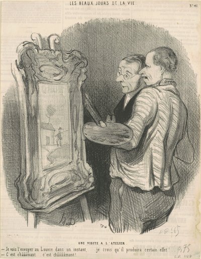Wizyta w studio autorstwa Honoré Daumier