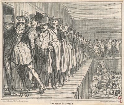 Wizyta w łaźni autorstwa Honoré Daumier