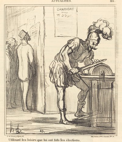 Korzystanie z wypoczynku... autorstwa Honoré Daumier