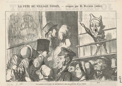 Oszczędni wieśniacy zadowalający się...; Na wsi nie ma strajków woźniców... autorstwa Honoré Daumier