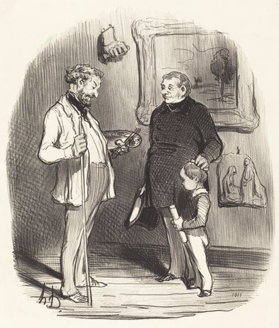 Proszę, moje maleństwo... jeśli nie ma wystarczających środków... autorstwa Honoré Daumier