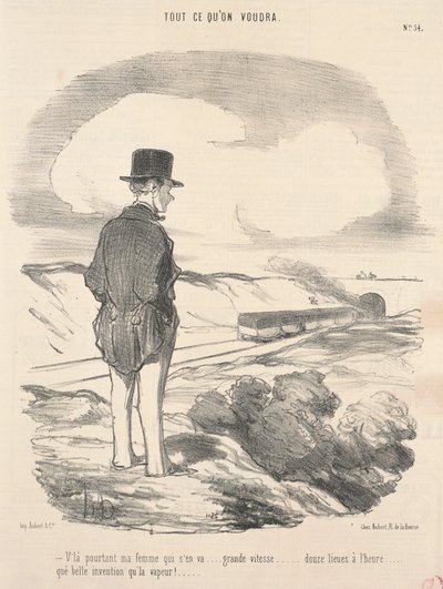 A oto moja żona, która wyjeżdża... autorstwa Honoré Daumier