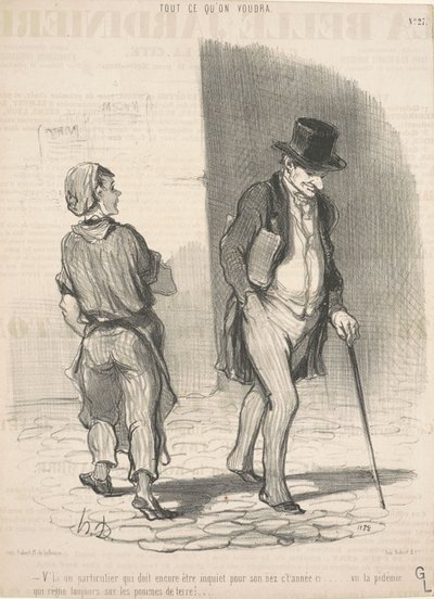 Oto osoba, która musi się martwić... autorstwa Honoré Daumier