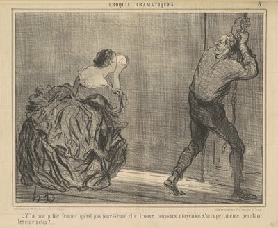 Jest taka mała kobieta, która nie jest leniwa... autorstwa Honoré Daumier