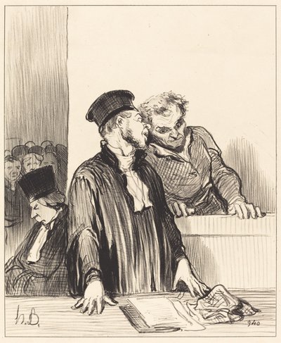 Oto prokurator, który mówi ci rzeczy... nieprzyjemne... autorstwa Honoré Daumier