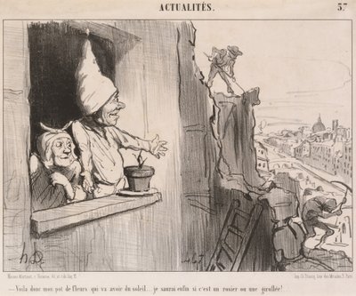 Voila... moja doniczka... będzie miała trochę słońca... autorstwa Honoré Daumier