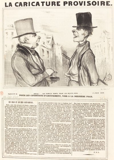 Voila!... słynny czas na groszek... autorstwa Honoré Daumier