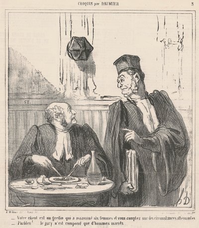 Twój klient to łajdak... autorstwa Honoré Daumier