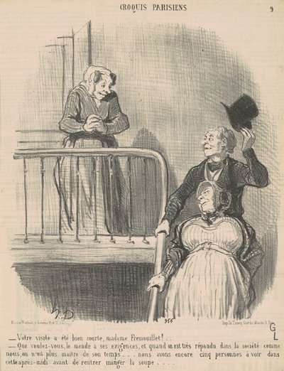 Twoja wizyta była bardzo krótka... autorstwa Honoré Daumier