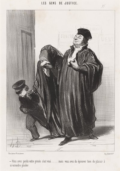 Przegrałeś sprawę, to prawda... autorstwa Honoré Daumier