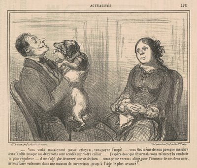 Tutaj jesteś teraz przepustką obywatelską autorstwa Honoré Daumier