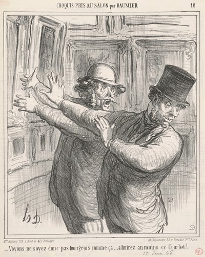 Zobaczmy... przynajmniej podziwiaj tego Courbeta! ... autorstwa Honoré Daumier